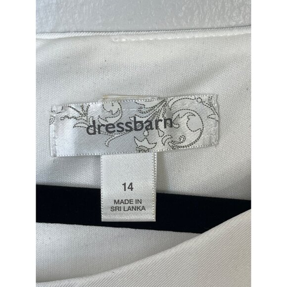 Dressbarn Womens Colorblock Sleeveless Dress Size 14 With Navy White & Pink - Picture 3 of 5